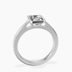 Platinum Bezel Set Solitaire Lab Diamond Ring side right image one