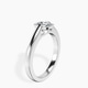 Platinum Bezel Set Solitaire Lab Diamond Ring standing product image one