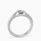 Platinum Bezel Set Solitaire Lab Diamond Ring side right image one