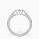 14kt White Gold Bezel Set Solitaire Lab Diamond Ring side right image one