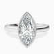 Platinum Bezel Set Solitaire Lab Diamond Ring front image
