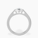 Platinum Bezel Set Solitaire Lab Diamond Ring side right image one