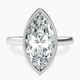 Platinum Bezel Set Solitaire Lab Diamond Ring front image
