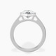 Platinum Bezel Set Solitaire Lab Diamond Ring side right image one