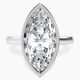 Platinum Bezel Set Solitaire Lab Diamond Ring front image