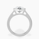 Platinum Bezel Set Solitaire Lab Diamond Ring side right image one