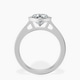 Platinum Bezel Set Solitaire Lab Diamond Ring side right image one