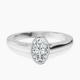Platinum Bezel Set Solitaire Lab Diamond Ring front image