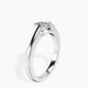 Platinum Bezel Set Solitaire Lab Diamond Ring standing product image one