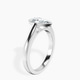18kt White Gold Bezel Set Solitaire Lab Diamond Ring standing product image one