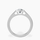 18kt White Gold Bezel Set Solitaire Lab Diamond Ring side right image one