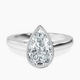 Platinum Bezel Set Solitaire Lab Diamond Ring front image