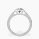 Platinum Bezel Set Solitaire Lab Diamond Ring side right image one