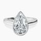 Platinum Bezel Set Solitaire Lab Diamond Ring front image