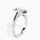 Platinum Bezel Set Solitaire Lab Diamond Ring standing product image one