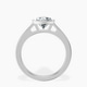 Platinum Bezel Set Solitaire Lab Diamond Ring side right image one