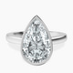 Platinum Bezel Set Solitaire Lab Diamond Ring front image