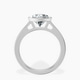 Platinum Bezel Set Solitaire Lab Diamond Ring side right image one