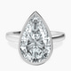 18kt White Gold Bezel Set Solitaire Lab Diamond Ring front image