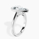 18kt White Gold Bezel Set Solitaire Lab Diamond Ring standing product image one