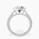 18kt White Gold Bezel Set Solitaire Lab Diamond Ring side right image one