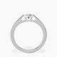 Platinum Bezel Set Solitaire Lab Diamond Ring side right image one