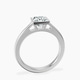 Platinum Bezel Set Solitaire Lab Diamond Ring side right image one