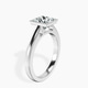Platinum Bezel Set Solitaire Lab Diamond Ring standing product image one