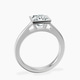 Platinum Bezel Set Solitaire Lab Diamond Ring side right image one