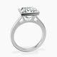 18kt White Gold Bezel Set Solitaire Lab Diamond Ring side right image one