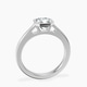 Platinum Bezel Set Solitaire Lab Diamond Ring side right image one