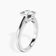 Platinum Bezel Set Solitaire Lab Diamond Ring standing product image one