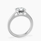 Platinum Bezel Set Solitaire Lab Diamond Ring side right image one