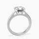 18kt White Gold Bezel Set Solitaire Lab Diamond Ring side right image one