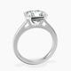 14kt White Gold Bezel Set Solitaire Lab Diamond Ring side right image one