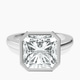 Platinum Bezel Set Solitaire Lab Diamond Ring front image