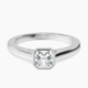 Platinum Bezel Set Solitaire Lab Diamond Ring front image