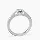 Platinum Bezel Set Solitaire Lab Diamond Ring side right image one