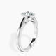 Platinum Bezel Set Solitaire Lab Diamond Ring standing product image one