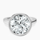 14kt White Gold Bezel Set Solitaire Lab Diamond Ring front image
