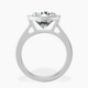 14kt White Gold Bezel Set Solitaire Lab Diamond Ring side right image one