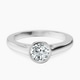 Platinum Bezel Set Solitaire Lab Diamond Ring front image