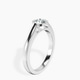 Platinum Bezel Set Solitaire Lab Diamond Ring standing product image one