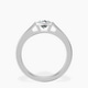 Platinum Bezel Set Solitaire Lab Diamond Ring side right image one
