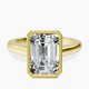 18kt Yellow Gold Bezel Set Solitaire Lab Diamond Ring front image