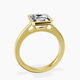 18kt Yellow Gold Bezel Set Solitaire Lab Diamond Ring side right image one