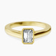 14kt Yellow Gold Bezel Set Solitaire Lab Diamond Ring front image
