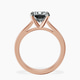 18kt Rose Gold Teagan Solitaire 2mm Lab Diamond Ring side right image one