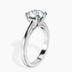 10kt White Gold Teagan Solitaire 2mm Lab Diamond Ring standing product image one