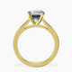 18kt Yellow Gold Teagan Solitaire 2mm Lab Diamond Ring side right image one